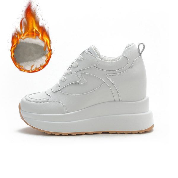 New 10cm High Casual Shoes For Women With Thick Soles And Plush To Keep Warm - Image 6