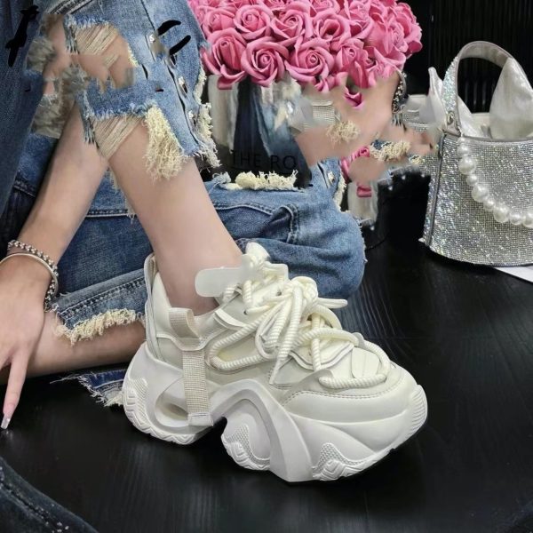 Fried Street Women's Super Hot All-match Small Thick Bottom Increased Lightweight Sneaker - Image 2