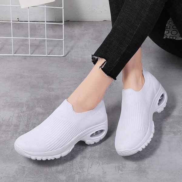 Women's Large Size Air Cushion Fly-knit Sneakers - Image 3