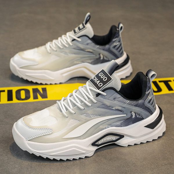Lace-up Dad Shoes Fashion Thick-soled Sports Shoes Casual Breathable Sneakers For Men - Image 5