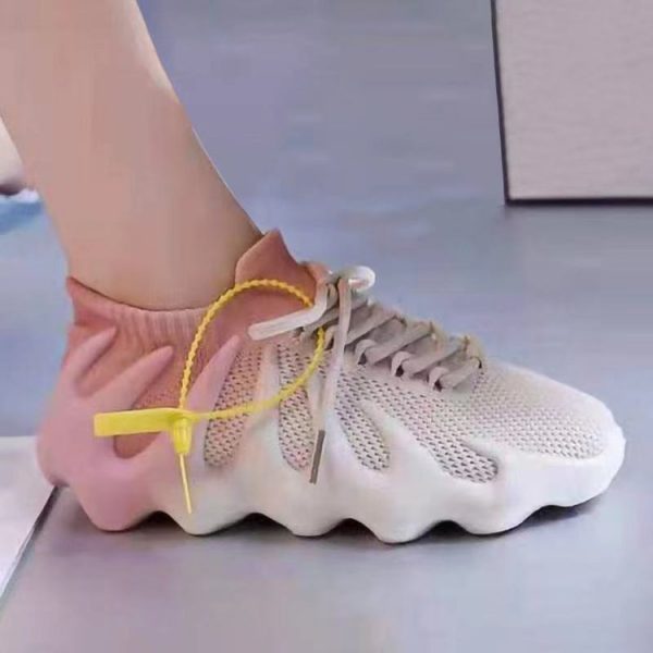 Round Toe Lace Up Breathable Sneakers - Image 8