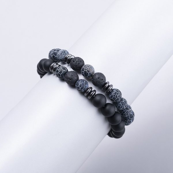 Volcanic Rock Bracelet Suit Men And Women Couple Style - Image 8