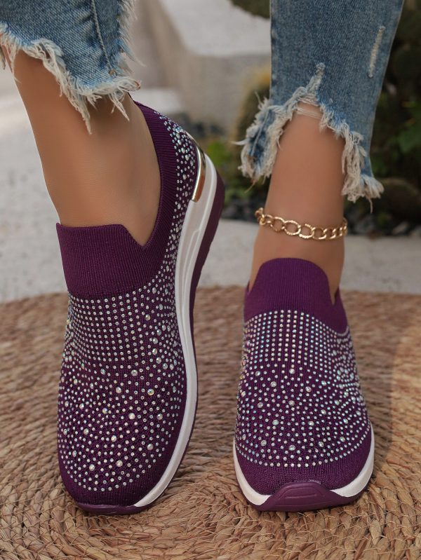 Spring Flyknit Slip-on Casual Mesh Breathable Sock-like Shoes - Image 10