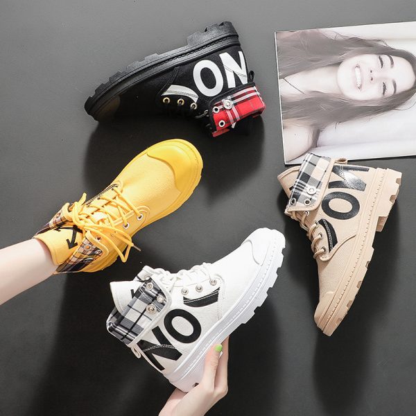 New All-match High-top Girls Canvas Short Boots Women's Shoes - Image 7