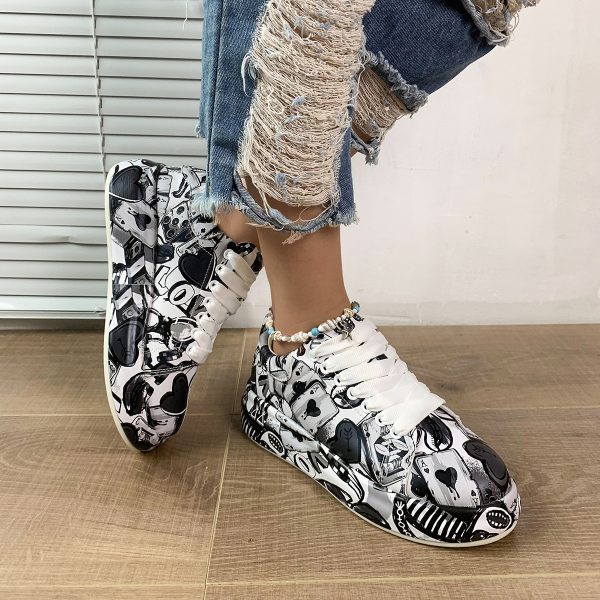 Thick Bottom Lace-up Sports Shoes Round Head - Image 5
