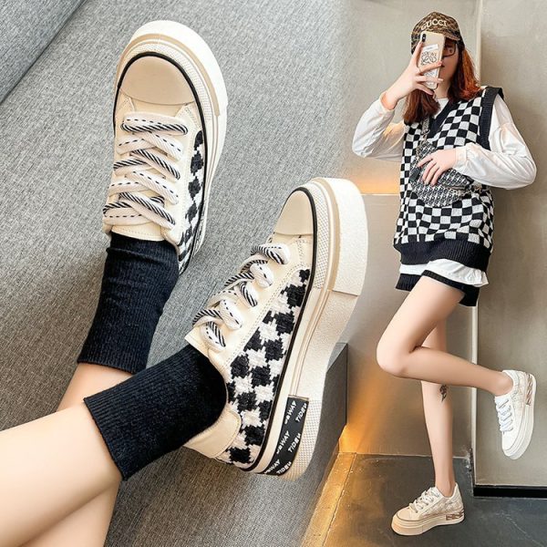 Breathable Thin Niche Original Fashion Canvas Shoes Women's Style - Image 3