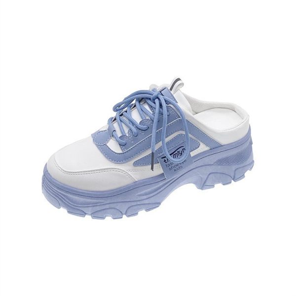 Match Color Heelless Half Drag Daddy Women's Single Shoes - Image 6