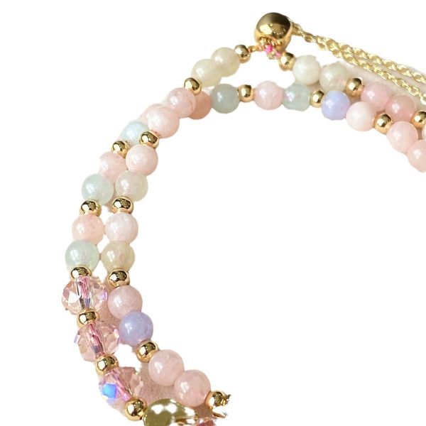 Multi Layer Bracelet With Morganite Chalcedony Matching - Image 5