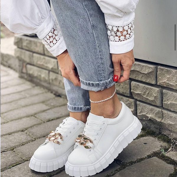 Low-Top Flat Casual Sneakers - Image 2