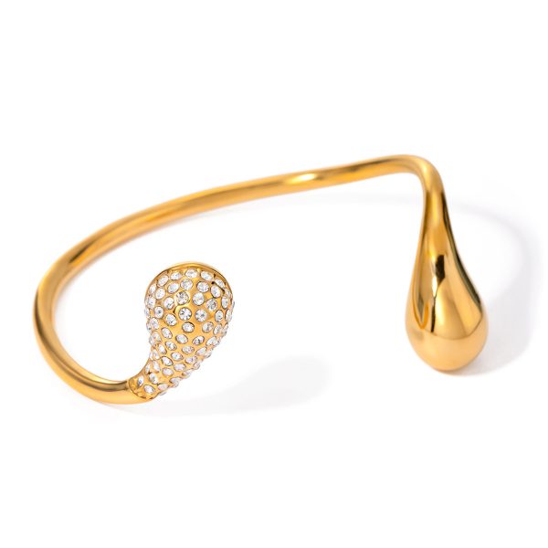 Titanium Steel Bracelet With Diamond Water Drop Does Not Fade - Image 5