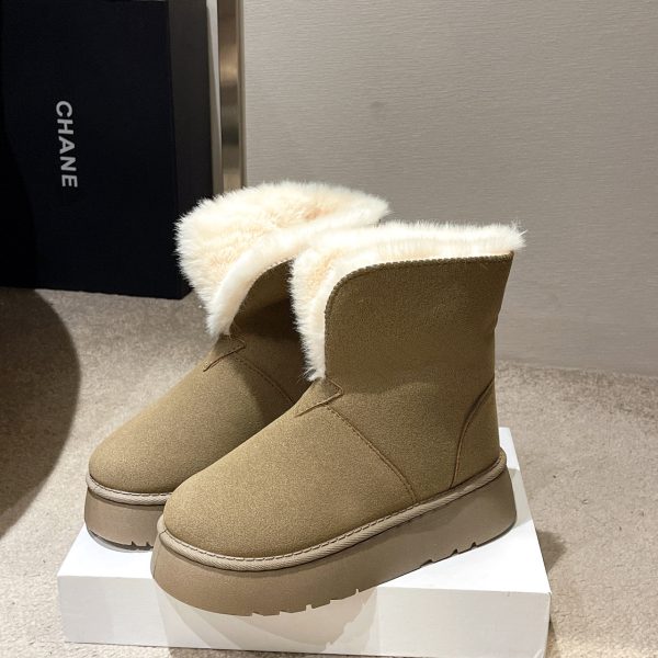 Winter Warm Snow Boots New Fashion Foldable Fleece Cotton Shoes For Women Plus Velvet And Thickened Plush Ankle Boots - Image 8