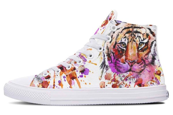 Printed Couple High-top Canvas Shoes - Image 5