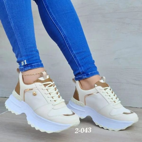 Women's Fashion Heel Lifed Sneakers - Image 8