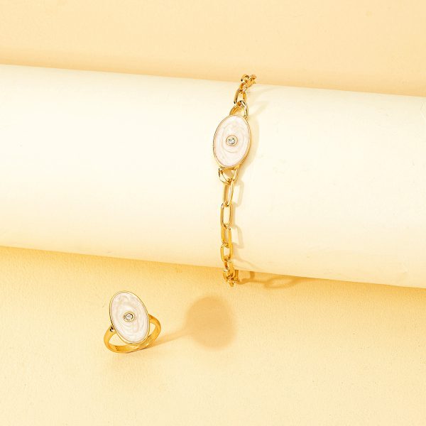 Rose Flower Dripping Oil Bracelet Ring Suit - Image 6