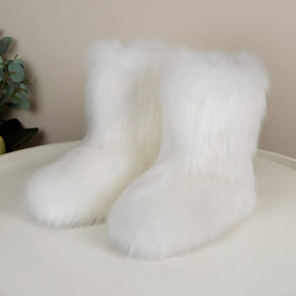 Flat Heel High-top Warm Mid-calf Snow Boots - Image 10