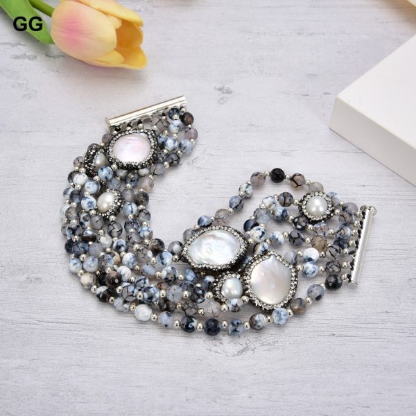 Round Agate Stone Women's Bracelet - Image 3