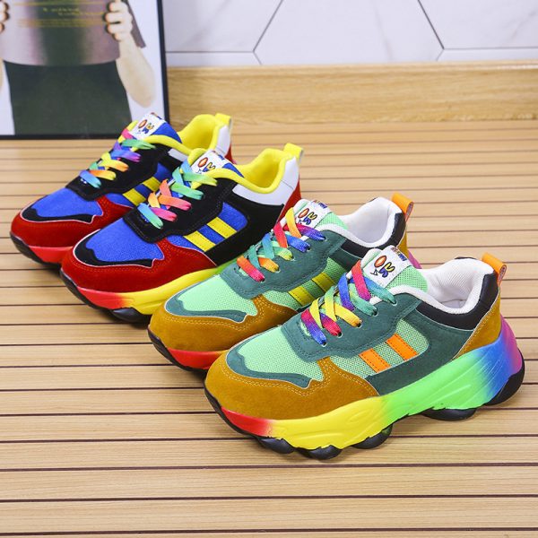 Pumps Women's Thick Bottom Color Front Lace Sports Style - Image 7
