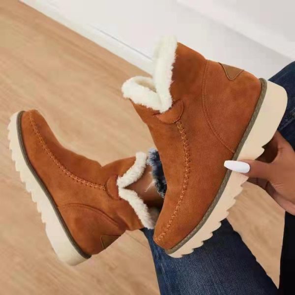 Flats Shoes Women Winter Snow Boots Warm Plush Ankle Booots - Image 6