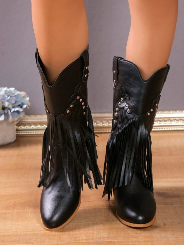 Leisure Western Denim Tassel Special Boots - Image 8