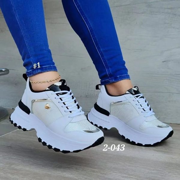 Women's Fashion Heel Lifed Sneakers - Image 10