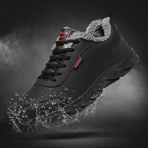 Men Sneakers Winter Warm Sports Shoes With Plush - Image 8