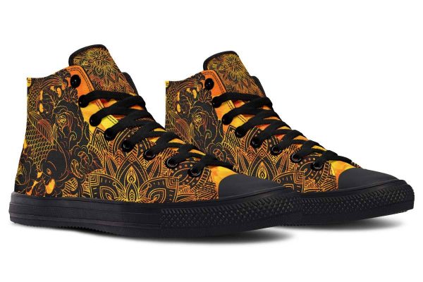 Printed Couple High-top Canvas Shoes - Image 2
