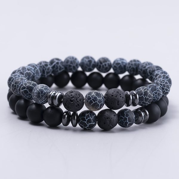Volcanic Rock Bracelet Suit Men And Women Couple Style - Image 2