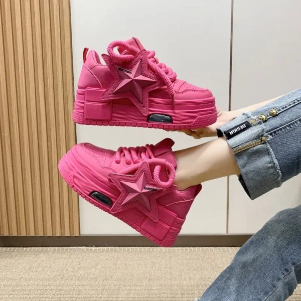 Lightweight Fashion All-match Casual White Shoes For Women Platform Board Shoes - Image 3