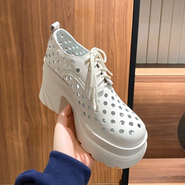 Women Leather Waterproof Platform Fashion Shoes - Image 3