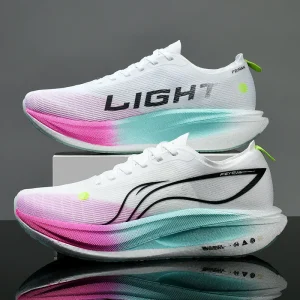 New Summer Flying Carbon Plate Running Shoes for Men and Women, Ultra-Brightweight Running Shoes for Students, Thin Mesh Breathable Racing Professional Competition Sports Shoes