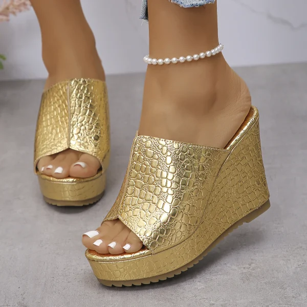 2025 Wedge Women Sandals Summer Retro Clip Toe Platform Sandals Woman Plus Size Trend Thick Bottom Shoes Women Zapatos De Mujer