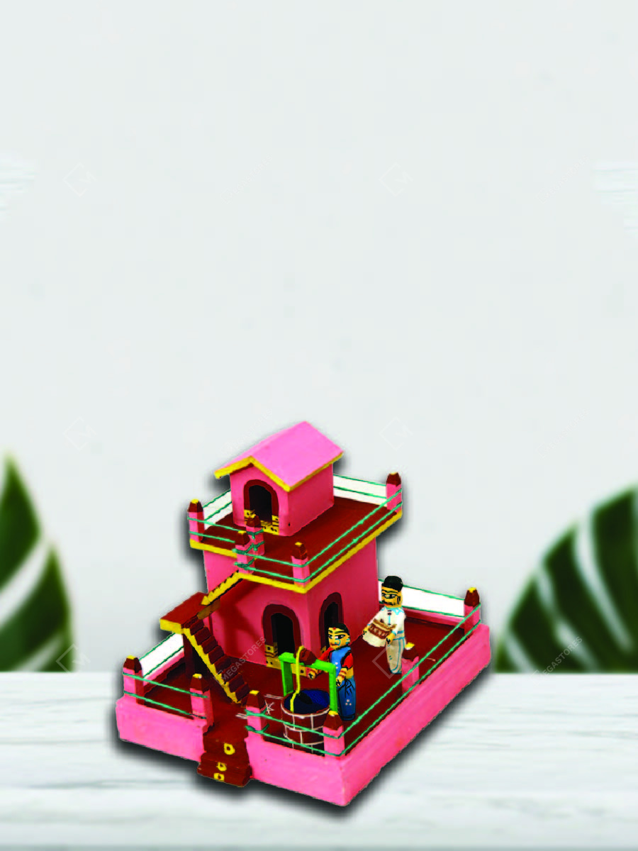 Megastores Wooden Village Home Kondapally Toy by Adilakshmi Toys