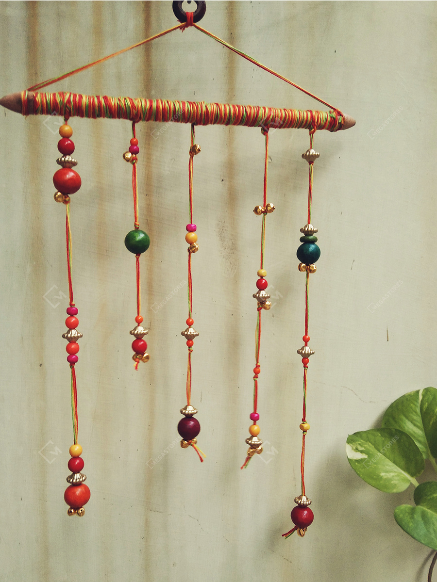 Megastores Handmade Colorful Beads Wall Hanging by Divine