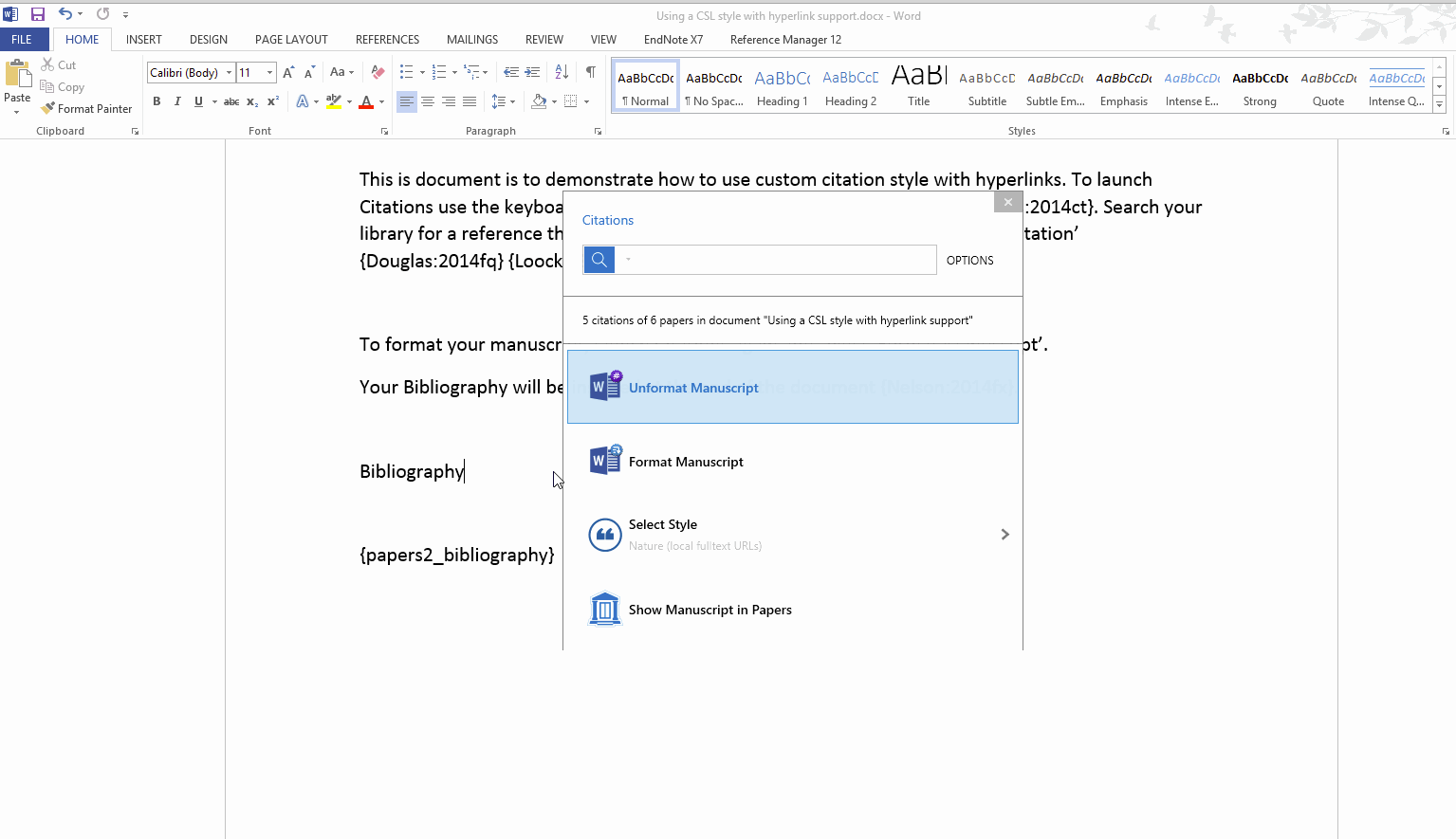 Using a custom CSL style with hyperlink to the local file / Tutorials ...