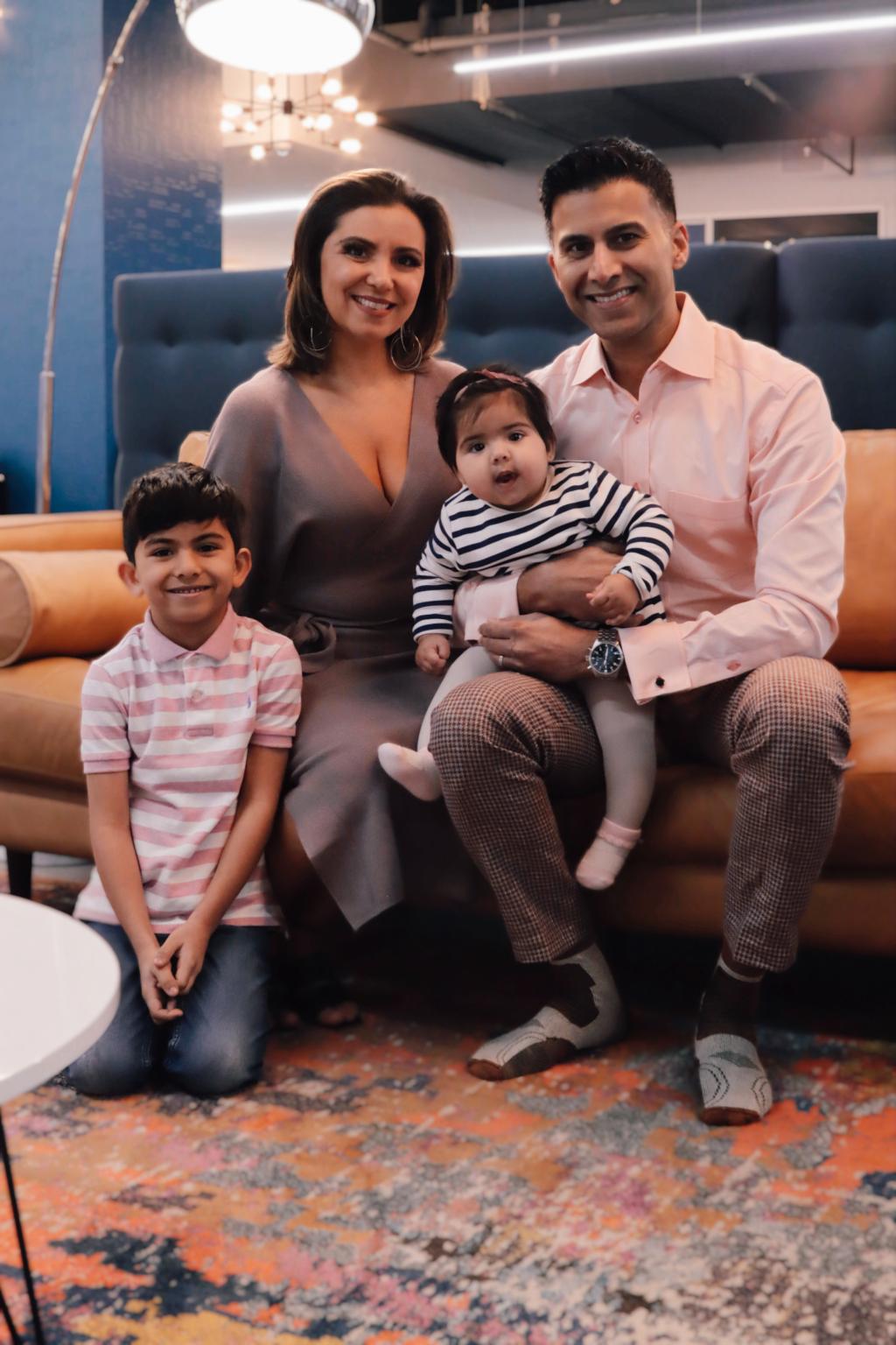Gabriela Ephrem Picture of Gabriela and family sitting in living room