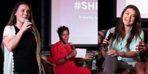 Female Mentors speaking at SHE HUSTLES event