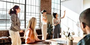 Business team working together