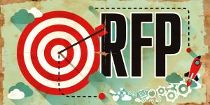 Illustration of a bullseye along with the acronym 'RFP'
