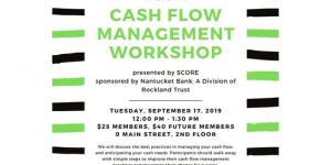 Cash Flow Management Workshop - Nantucket Cash Flow Management Workshop - Nantucket