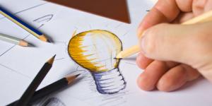 How to Go From Product Conception to Manufacturing: A Step-by-Step Guide drawing a light bulb idea