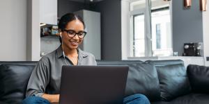How Do I Start a Google Meet Video Conference? woman-on-google-meets-video-conference