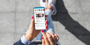 Network Like a Pro with Instagram Woman outside using cell phone on social media platform