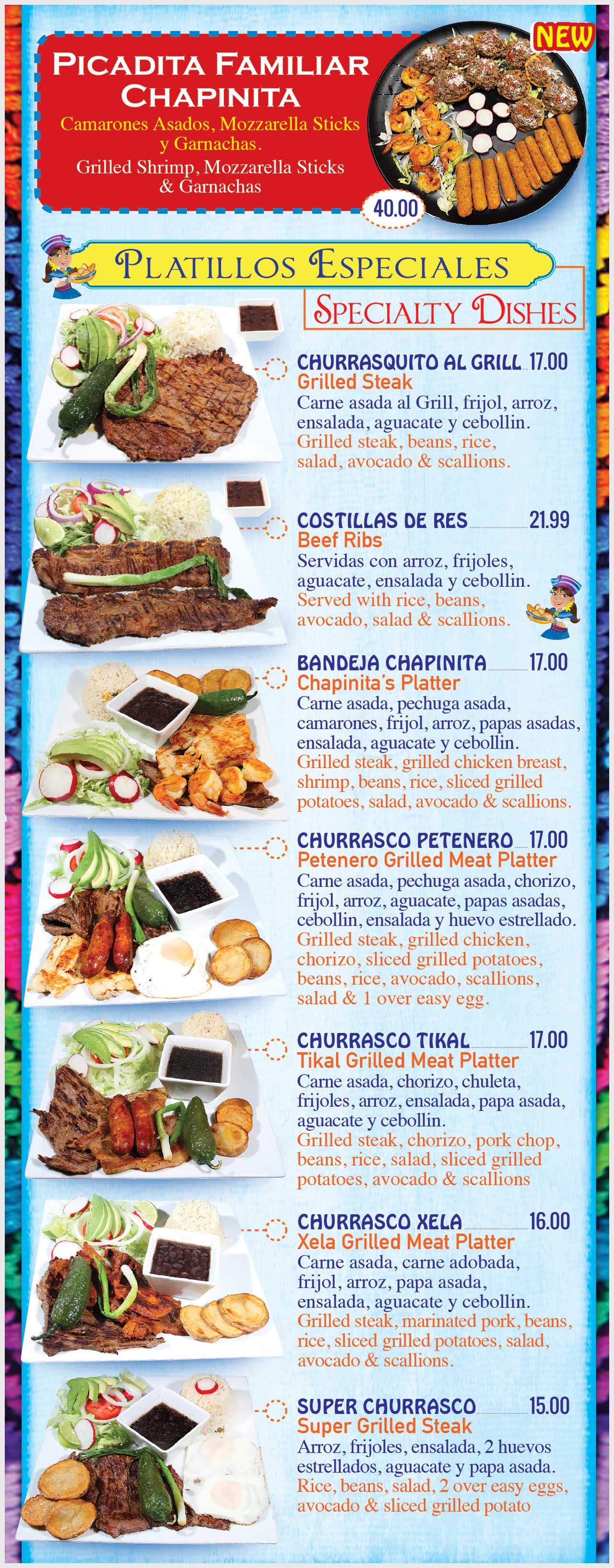 Menu La Chapinita