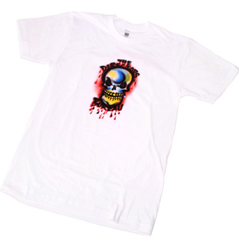 The Directors Bureau - Skull on White Slim Fit Fine Jersey - T-shirts