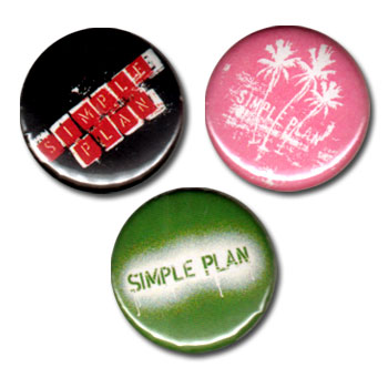 Simple Plan - Scrabble, Tropical, Spray Logo Pin Pack - Accessories