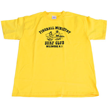 Fireball Ministry - Surf Club on Yellow - T-shirts