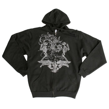 I Am Ghost - Praying Skeletons on Black Zip Up - Sweatshirts