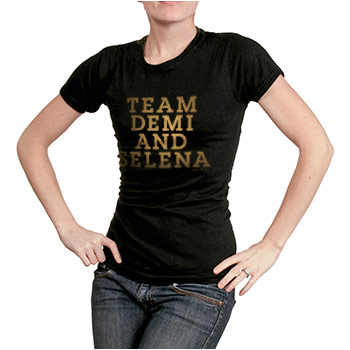 Perez Hilton - Team Demi and Selena Women's Fine Jersey Slim Fit - Women's
