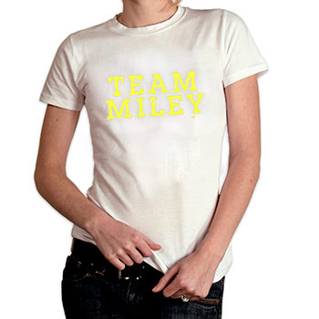 Perez Hilton - Team Miley Women's Fine Jersey Slim Fit - Women's