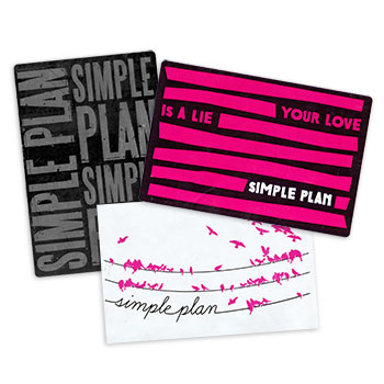 Simple Plan - 3 Sticker Pack 2008 - Accessories